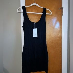 ZARA BLACK BODY CON DRESS
